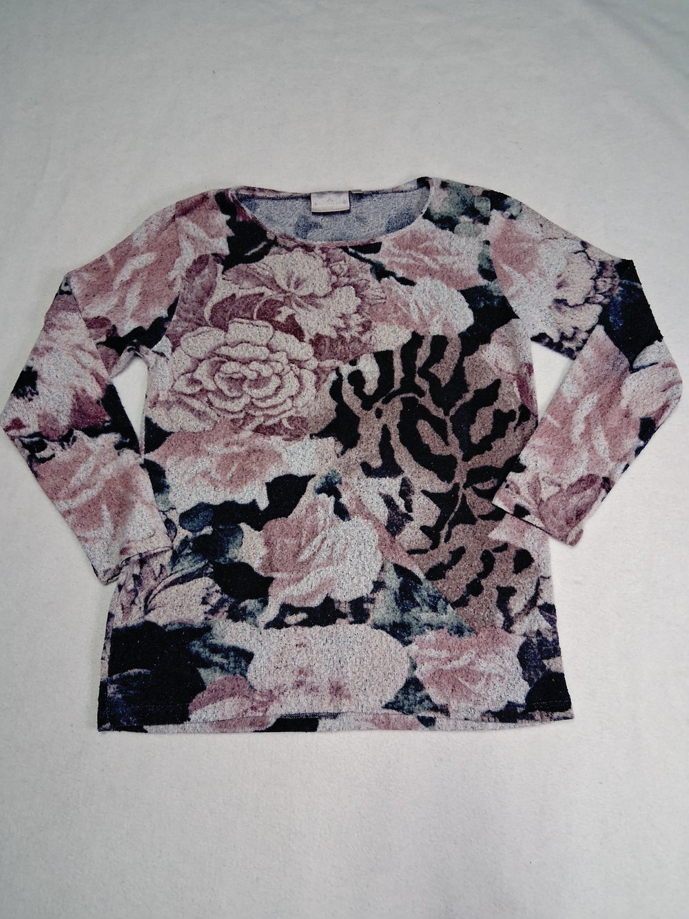Dantelle Pink Floral Long-Sleeve Knit Top